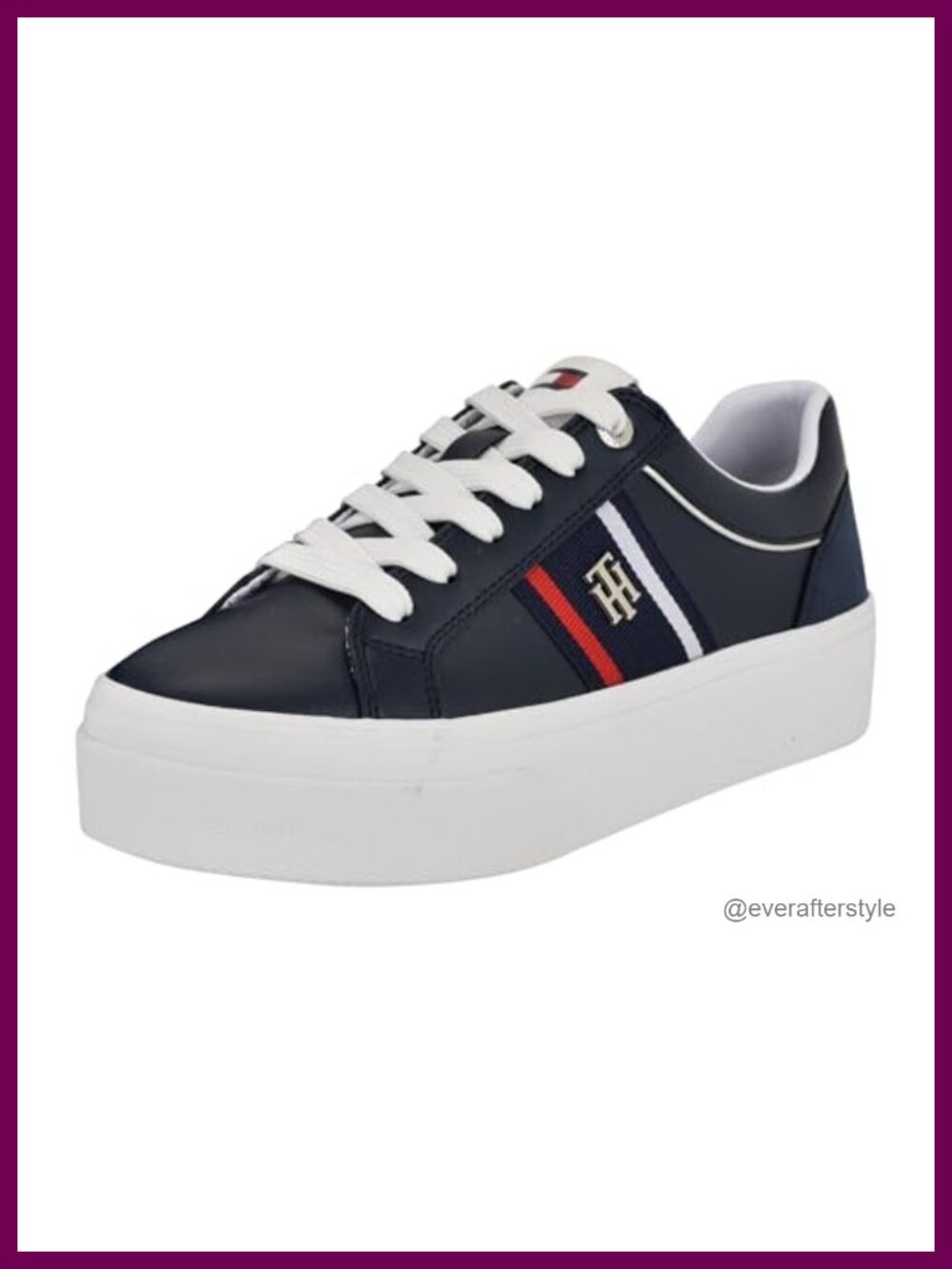 Platform Lace Up Sneakers Round Toe Lace-Up Casual